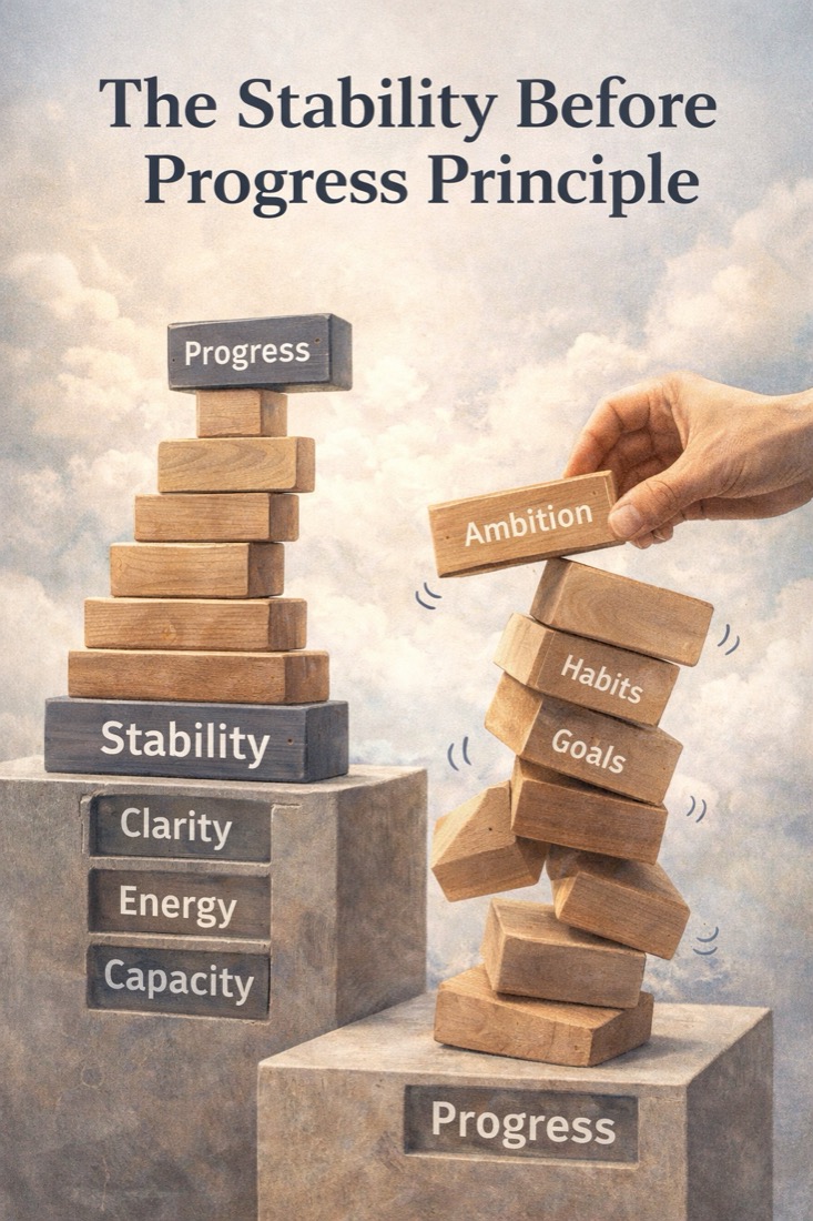 The Stability Before Progress Principle